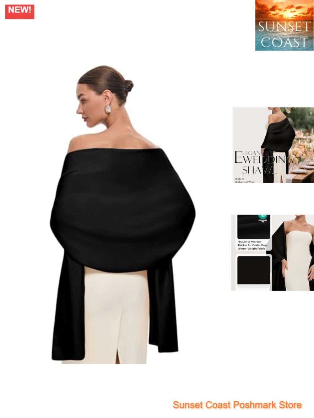 Women's Pashmina Shawl Wrap Large Wedding Bridal Evening Scarf